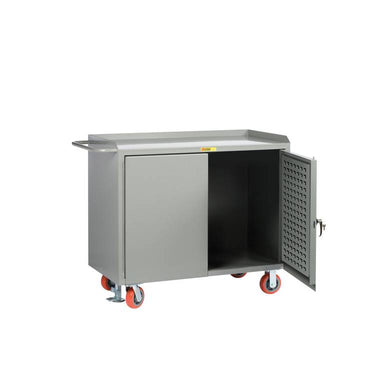Mobile Bench Cabinet w/ Louvered Panel - Model MB2448LPDFL
